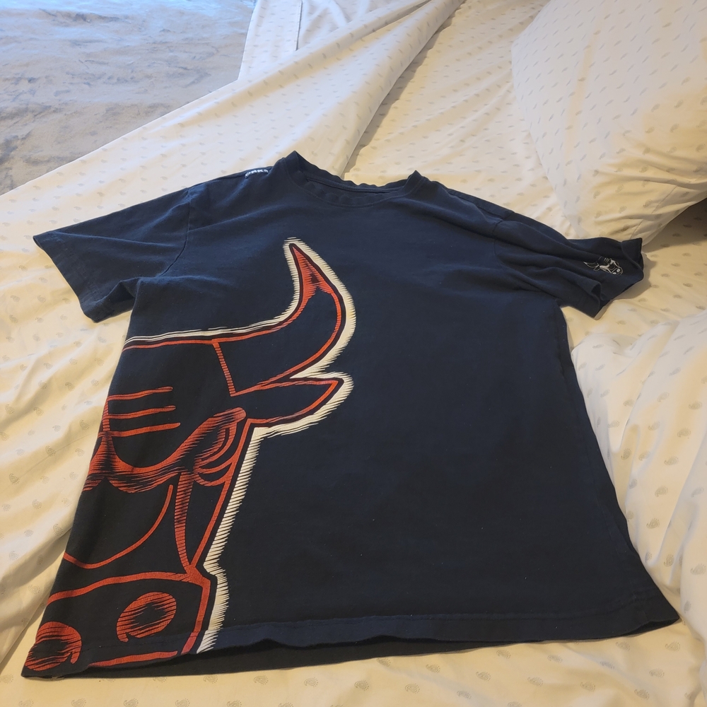 Jordan Dark Blue Tee with Red Bull Design